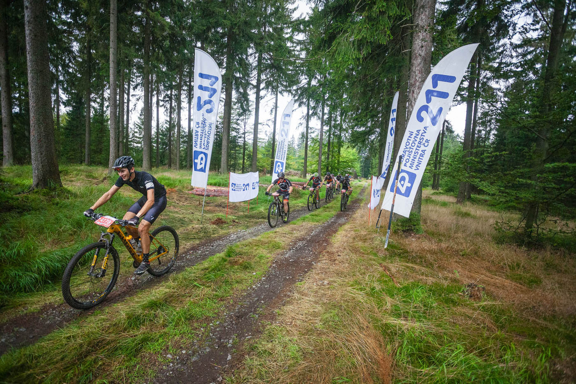 Vojtech Boril is competing on mountain bike